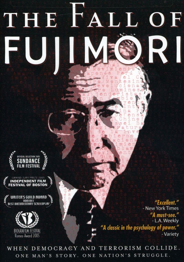 Cartel de la película Fall of Fujimori, presentda en el Film Forum de Manhattan